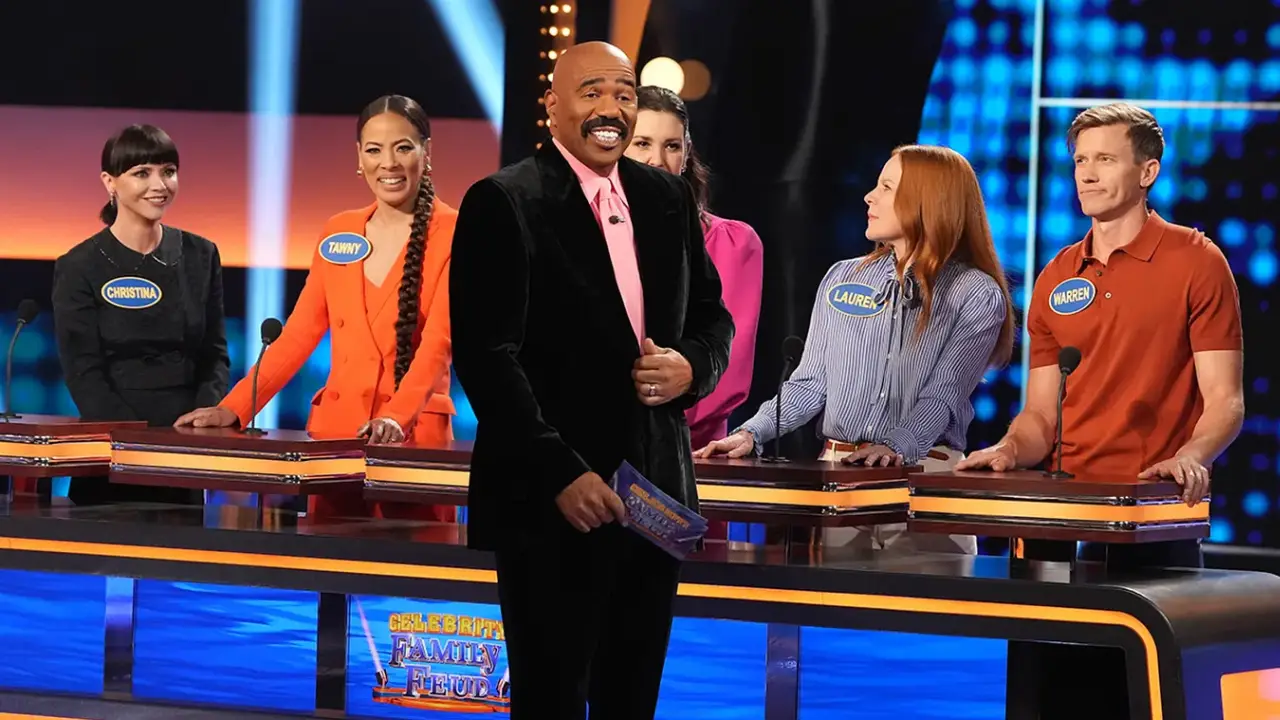 Celebrity Family Feud_ Stars Face Off in Hilarious Game Show Battle